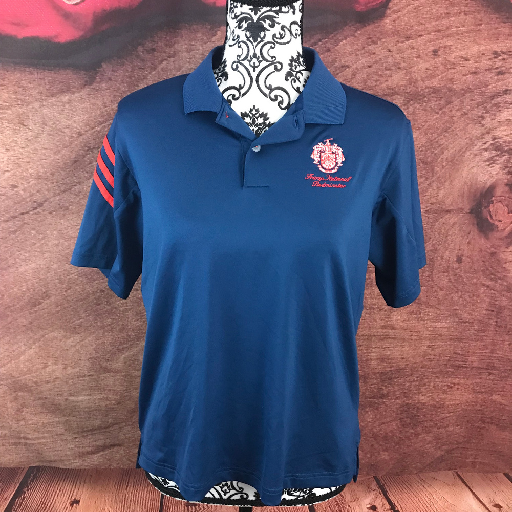 Adidas Pure Motion Polo Shirt L Trump Bedminster